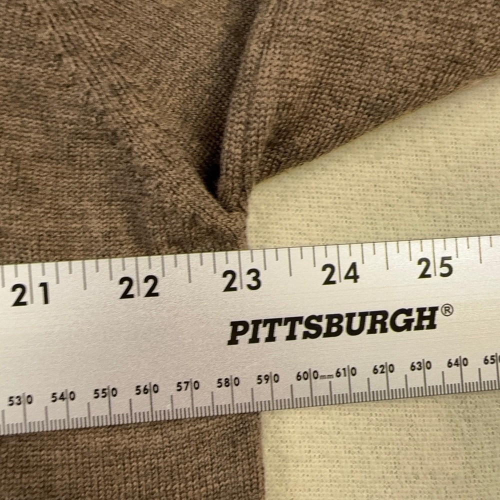Brooks Brothers 346 Merino Wool Sweater Mens XL Brown Mock Neck Pullover - Picture 5 of 6